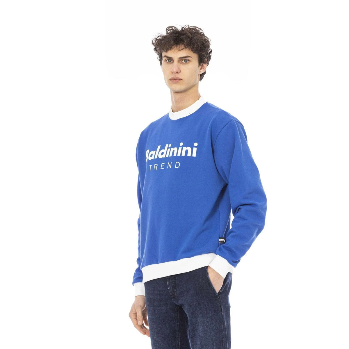 Men's sweatshirt Baldinini Trend Logo Round Neck Navy Blue – view 2