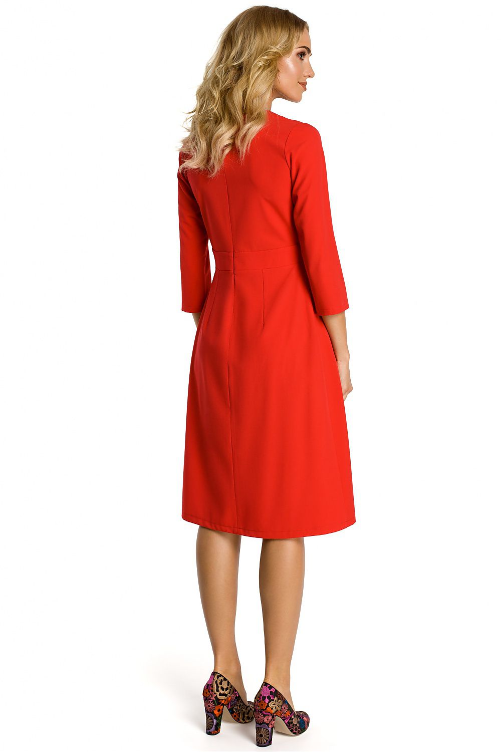 Midi Fit and Flare Day Dress Elegant Style-Day Dress-GUOCALI