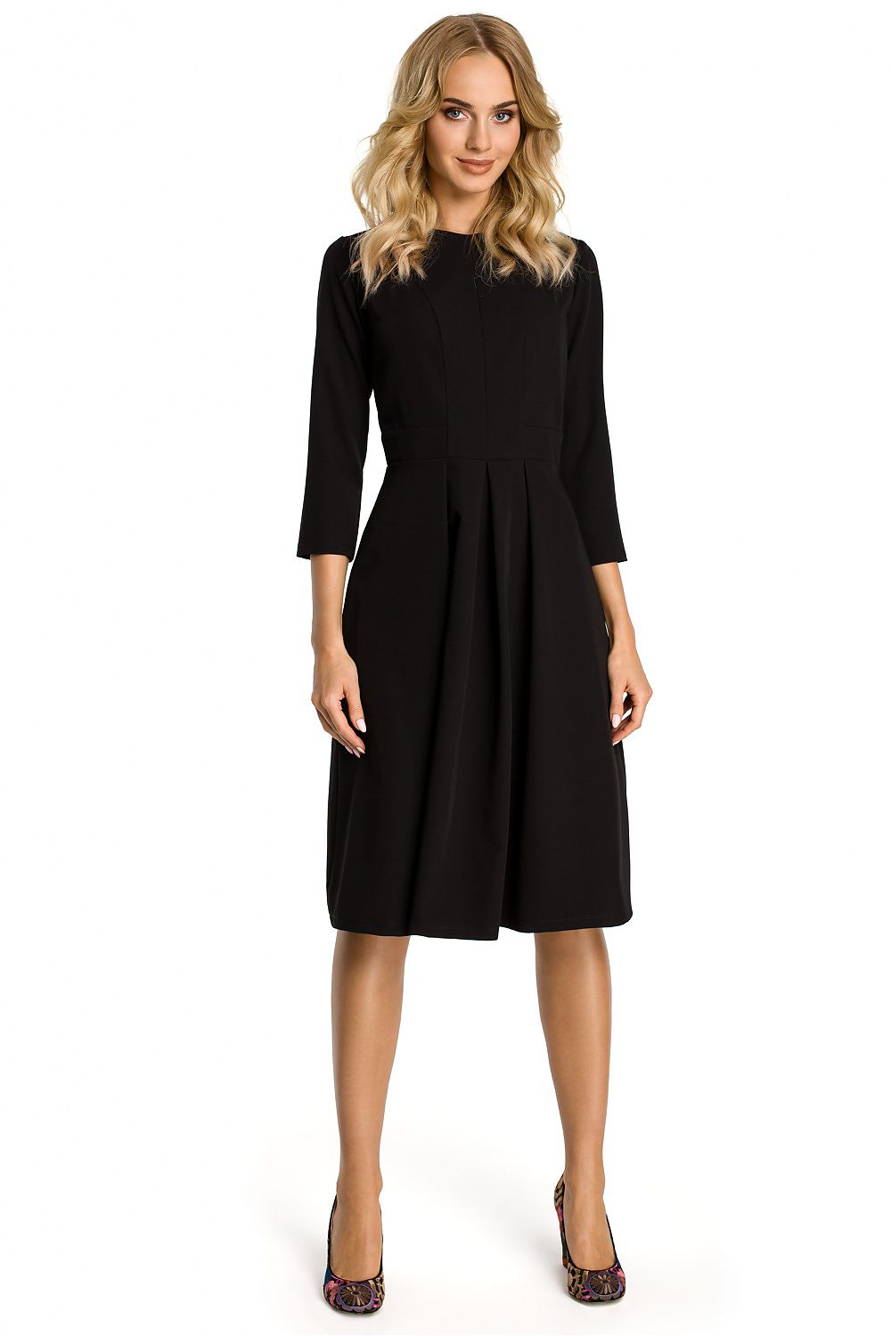 Midi Fit and Flare Day Dress Elegant Style-Day Dress-GUOCALI