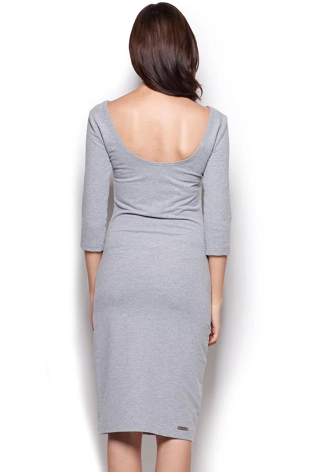 Minimalist Boat Neck Day Dress