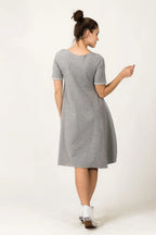 Minimalist Boat Neck Short Sleeves Day Dress