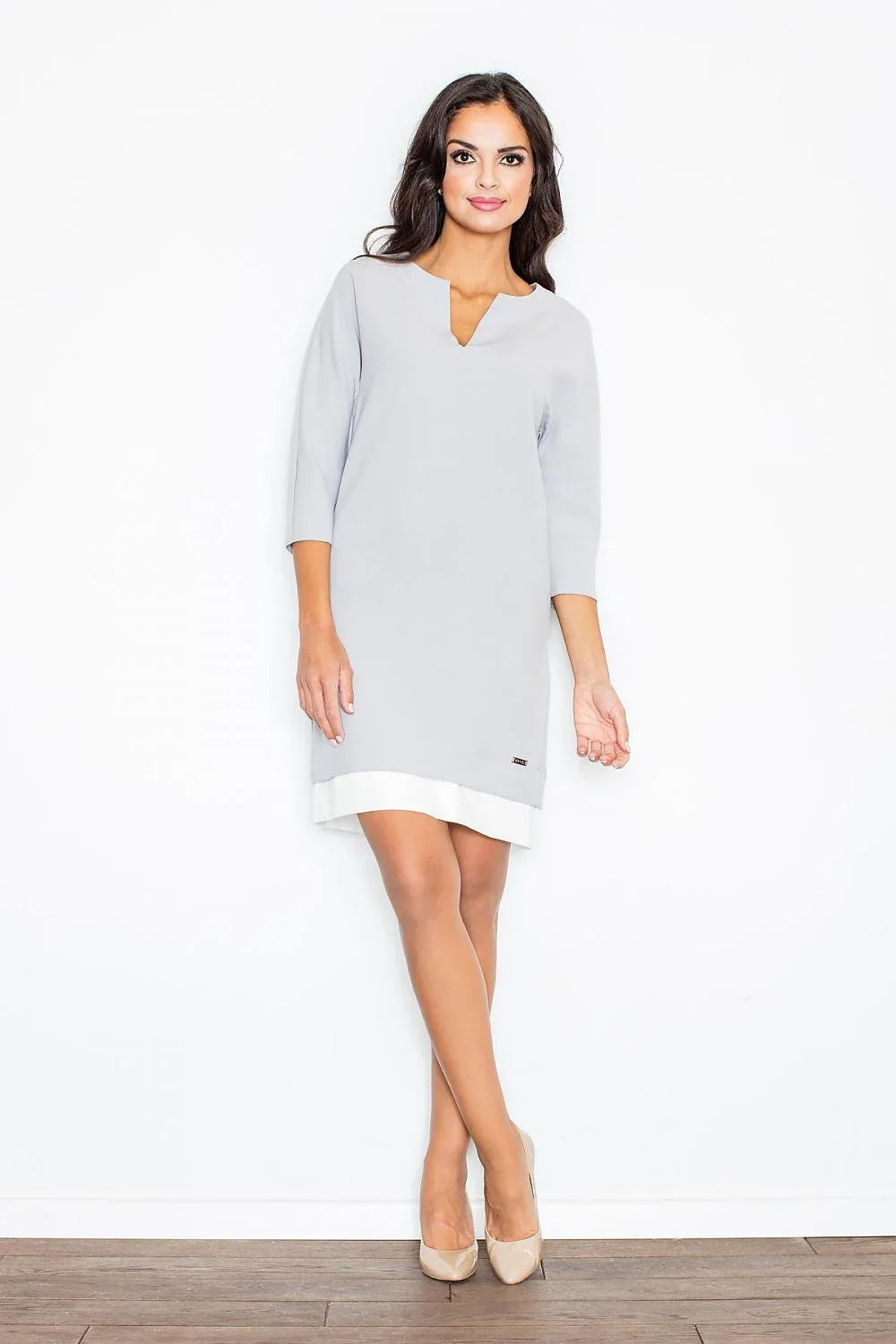 Minimalist V-Neck Day Dress