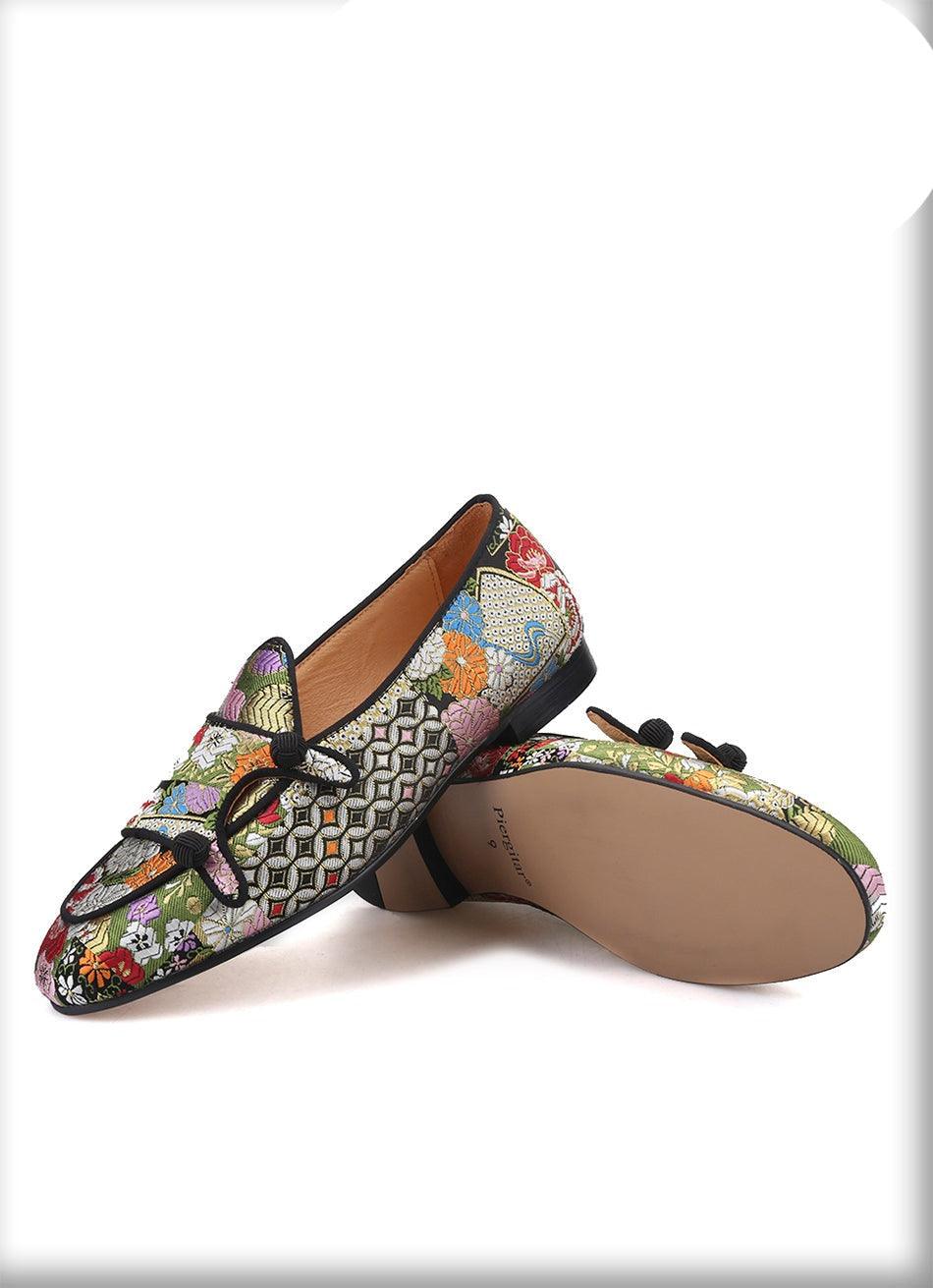 Multi Color Monk Strap Loafers - Men Shoes - Loafer Shoes - Guocali