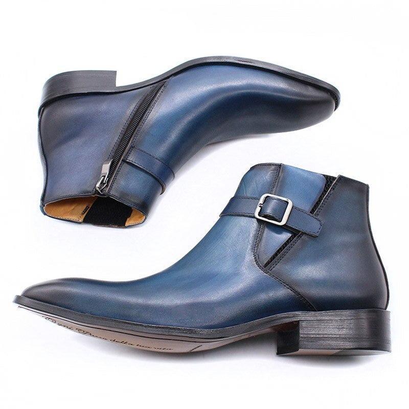 Odon Leather Ankle Boots - Boots - Guocali
