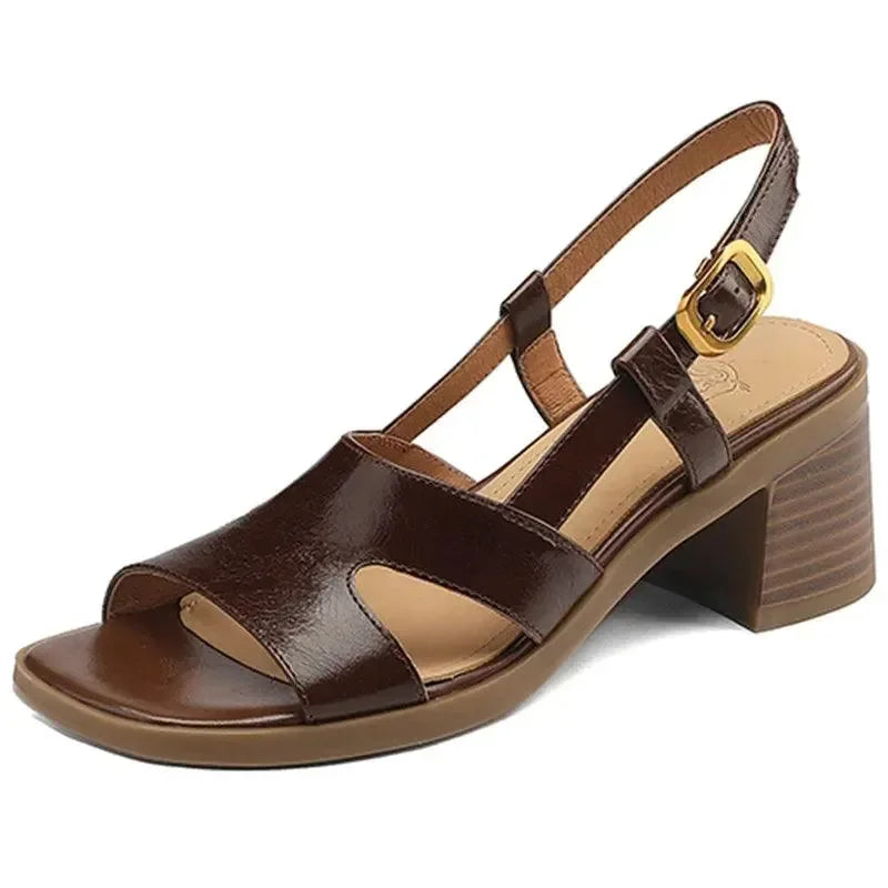 Open-Toe Buckle Strap Sandals for Women -Guocali