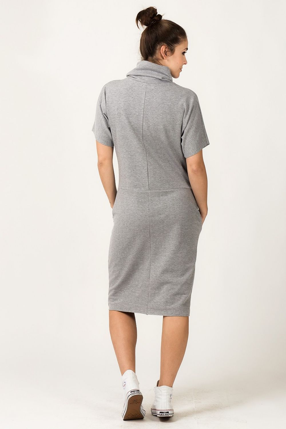 Oversized Turtleneck Day Dress Casual Style-Day Dress-GUOCALI