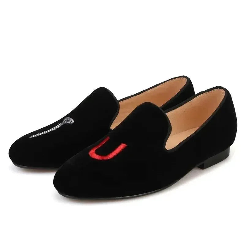 Party-Ready Embroidered Women Loafers -Guocali
