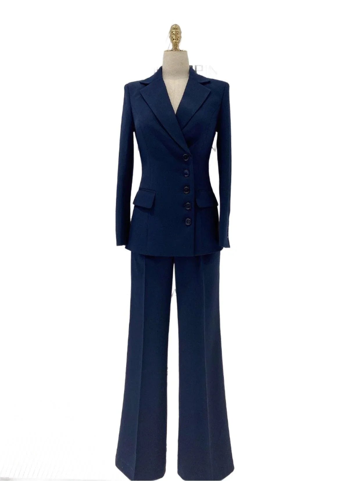 Peacock Style Pant Suit - Wide Leg Women Trouser Suit -Guocali