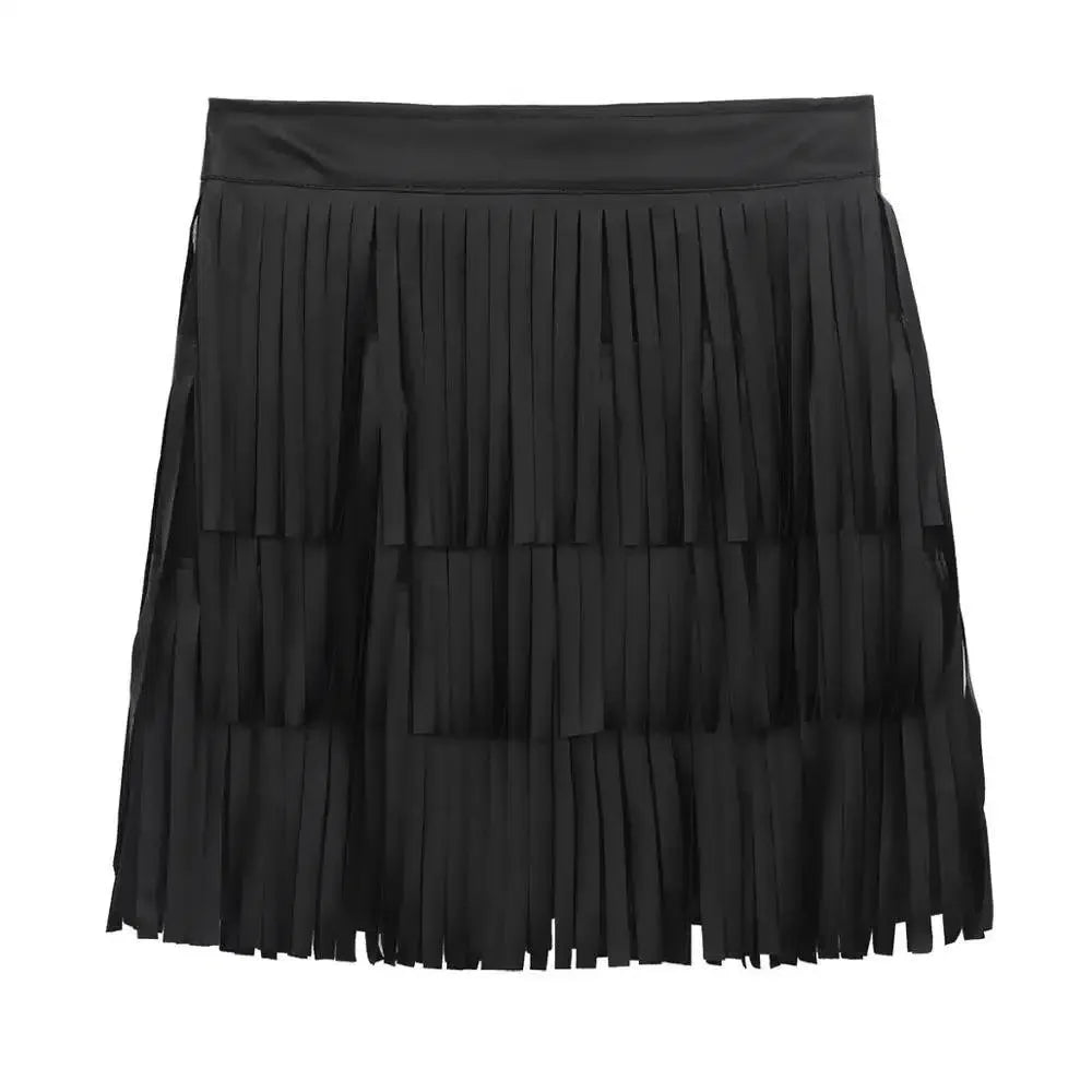 Pencil Skirt Women Leather Fringe Tassel - Mini Women Skirt