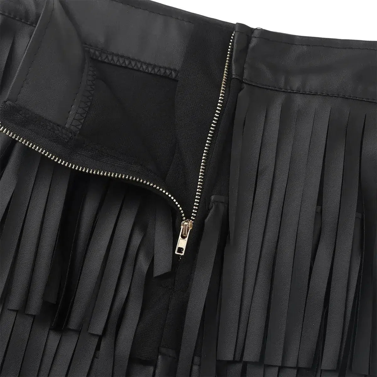 Pencil Skirt Women Leather Fringe Tassel - Mini Women Skirt