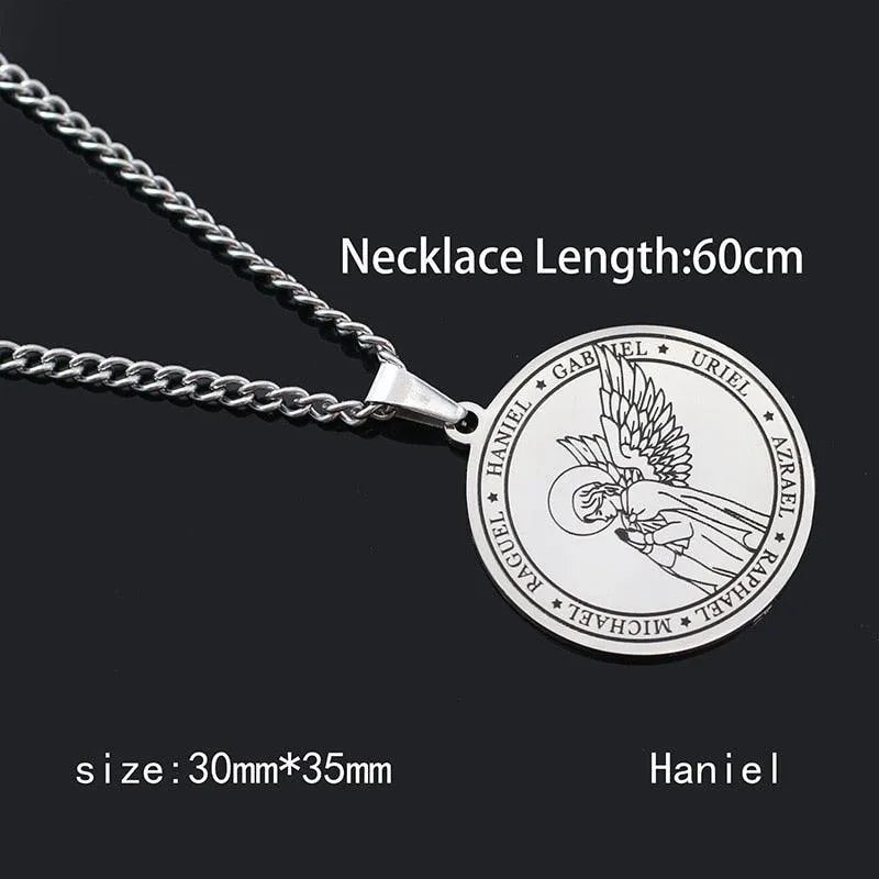 Pentagram Pendant Necklace - Archangels -Guocali
