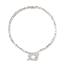 Personalized Name Pendant Necklace - Rhinestone - Guocali
