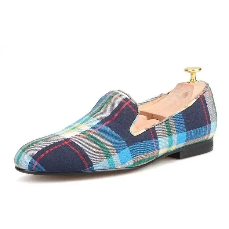 Plaid Chic Women's Loafers -Guocali