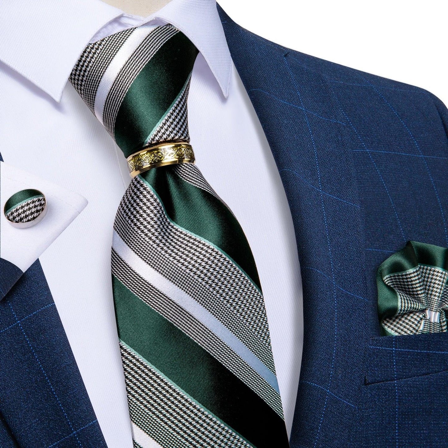 Plaid Silk Necktie Set - Necktie - Guocali