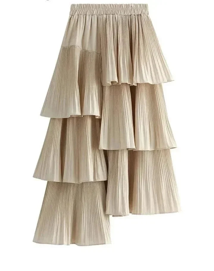 Pleated Skirt Fashion Irregular Ruffled Edges -Guocali