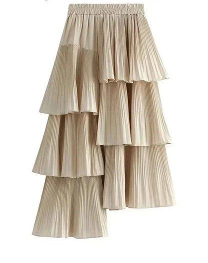 Pleated Skirt Fashion Irregular Ruffled Edges -Guocali