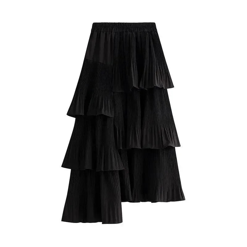Pleated Skirt Fashion Irregular Ruffled Edges -Guocali