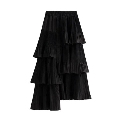 Pleated Skirt Fashion Irregular Ruffled Edges -Guocali