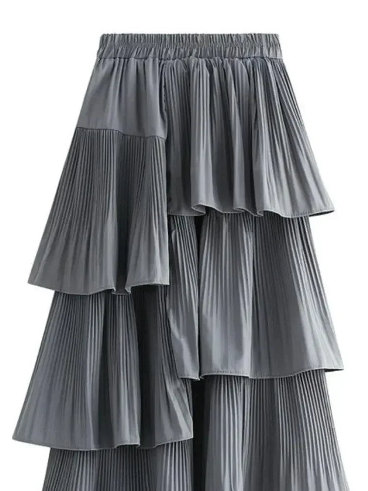 Pleated Skirt Fashion Irregular Ruffled Edges -Guocali