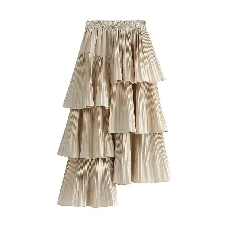 Pleated Skirt Fashion Irregular Ruffled Edges -Guocali