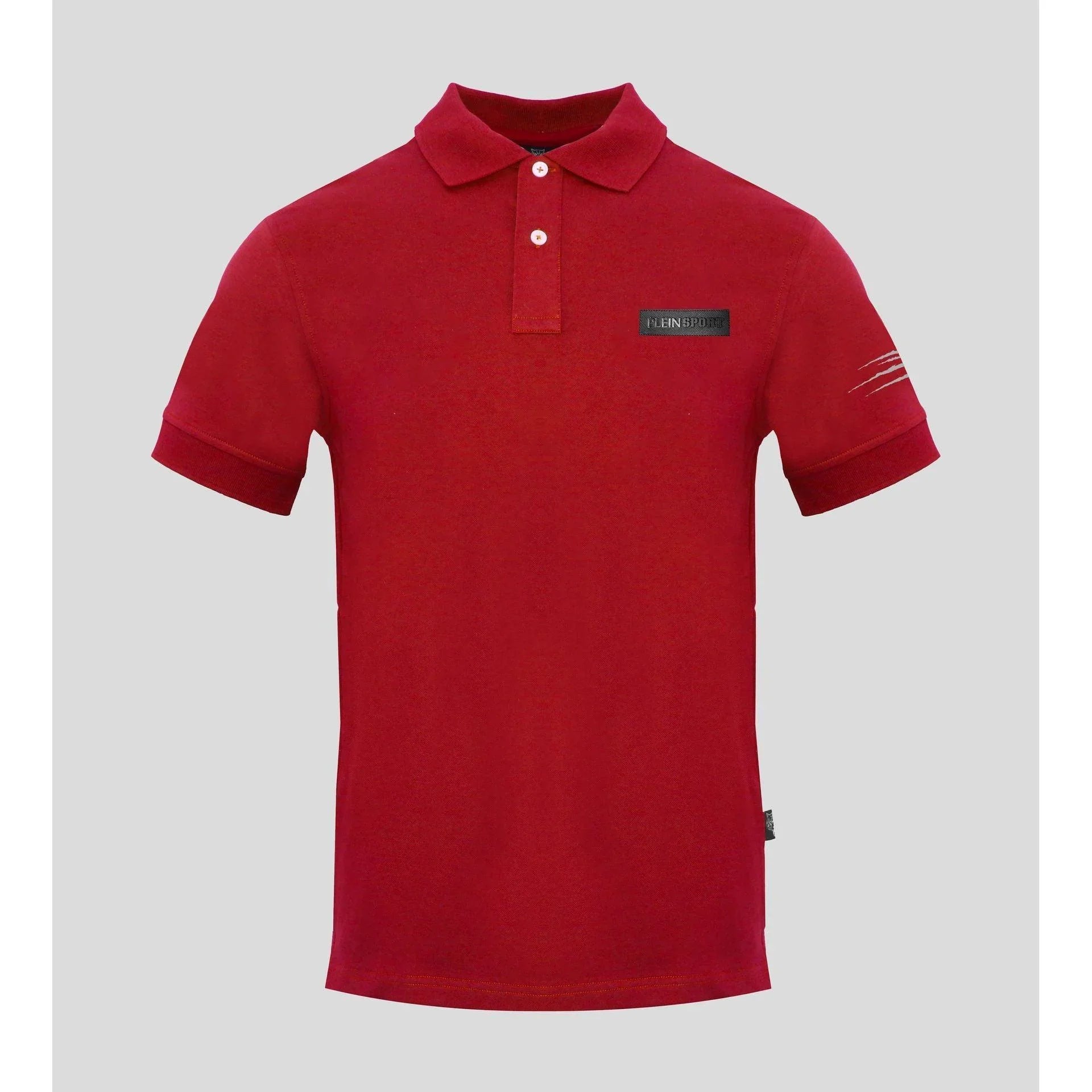 Plein Sport Men Short Sleeves Polo Shirt – Stretchable - Red -Guocali