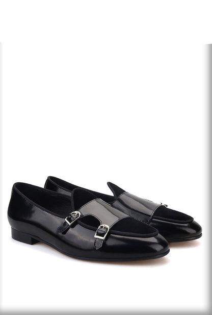 Polished Monk Strap Men Loafers - Men Shoes - Loafer Shoes - Guocali