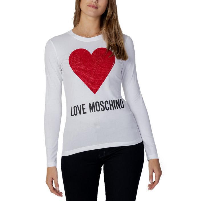 Printed Round Neck Love Moschino T-Shirt - T-Shirt - Guocali