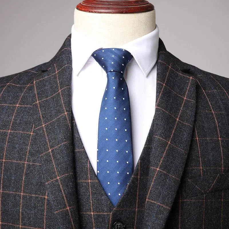 Professional Men’s Suit - Plaid Single-Breasted