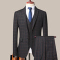 Professional Men’s Suit - Plaid Single-Breasted