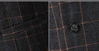 Professional Men’s Suit - Plaid Single-Breasted
