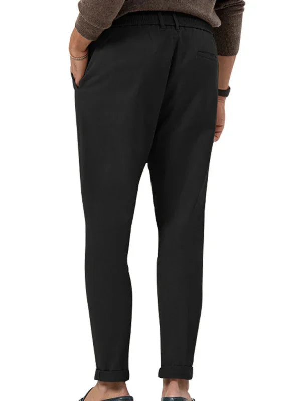 Professional Men Trousers – Mid Rise Drawstring -Guocali