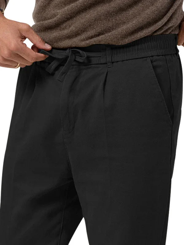 Professional Men Trousers – Mid Rise Drawstring -Guocali