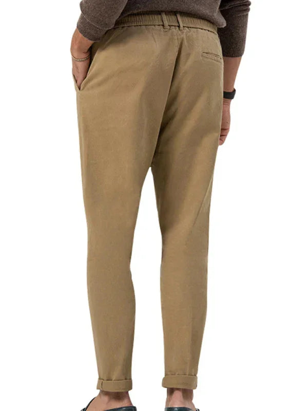 Professional Men Trousers – Mid Rise Drawstring -Guocali