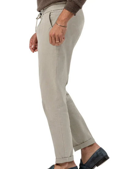 Professional Men Trousers – Mid Rise Drawstring -Guocali