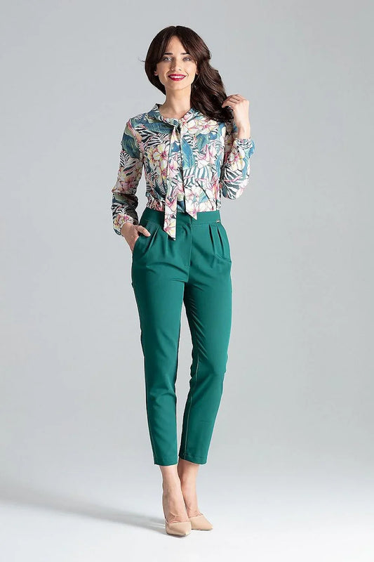Professional Women Cropped Pants – Mid Rise Slim Fit -Guocali