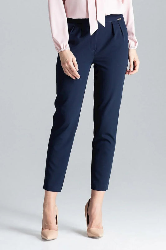 Professional Women Trousers – Mid Rise Pleated Front -Guocali