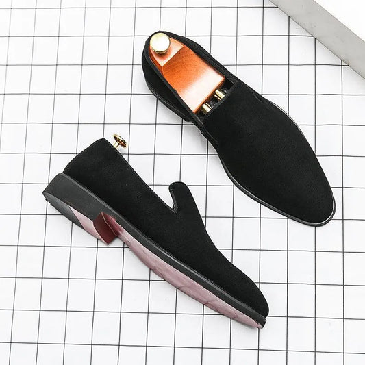 Men Casual Slipper Dress Loafers - Slip-On Formal Dress Shoes