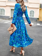 Resort V-Neck Long-Sleeved Summer Dress -Guocali
