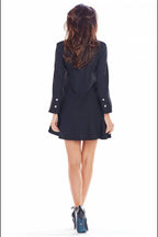 romantic solid v-neck long sleeves mini day dress – Daydress | GUOCALI – view 6