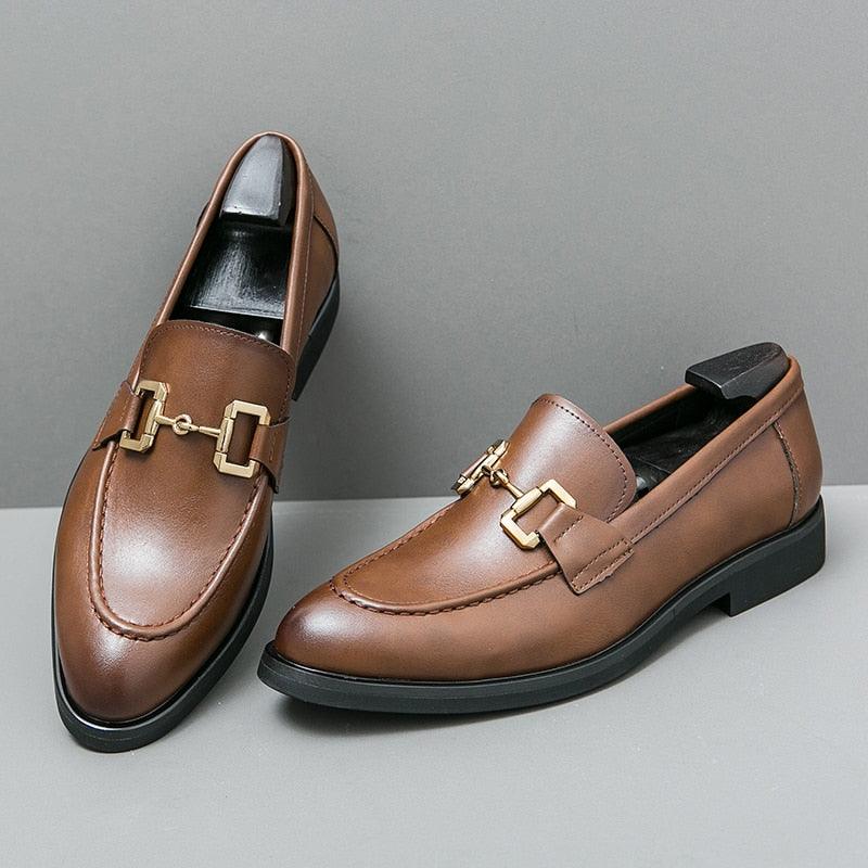 Round Toe Formal Men Loafers - Men Shoes - Loafer Shoes - Guocali
