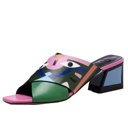 Sandals Graffiti Women Sandals Eye Print -Guocali