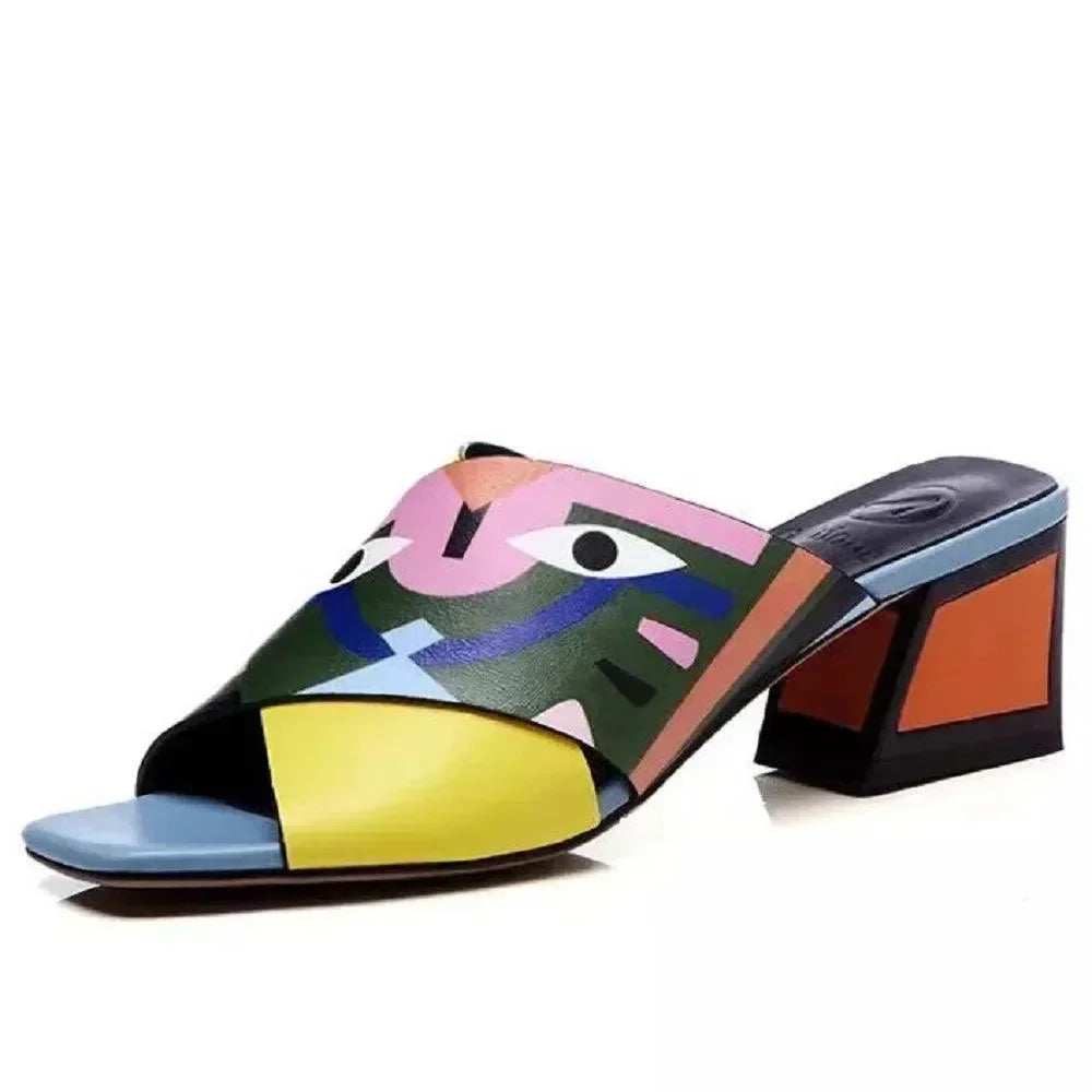 Sandals Graffiti Women Sandals Eye Print -Guocali