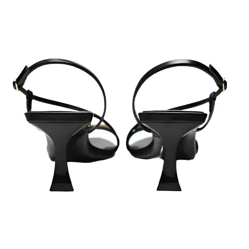 Sandals Women Sandals Black High-Heeled Shoe -Guocali