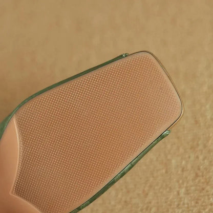 Sandals Women Sandals Leather Square Toe -Guocali