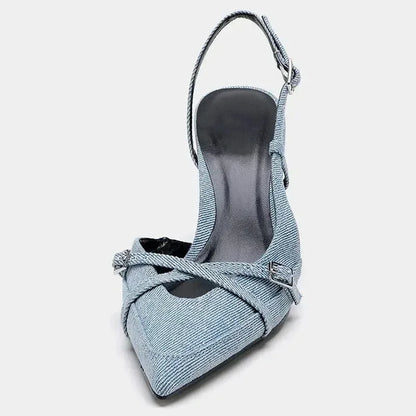 Sandals Women Sandals Summer Heels Pointed Toe -Guocali