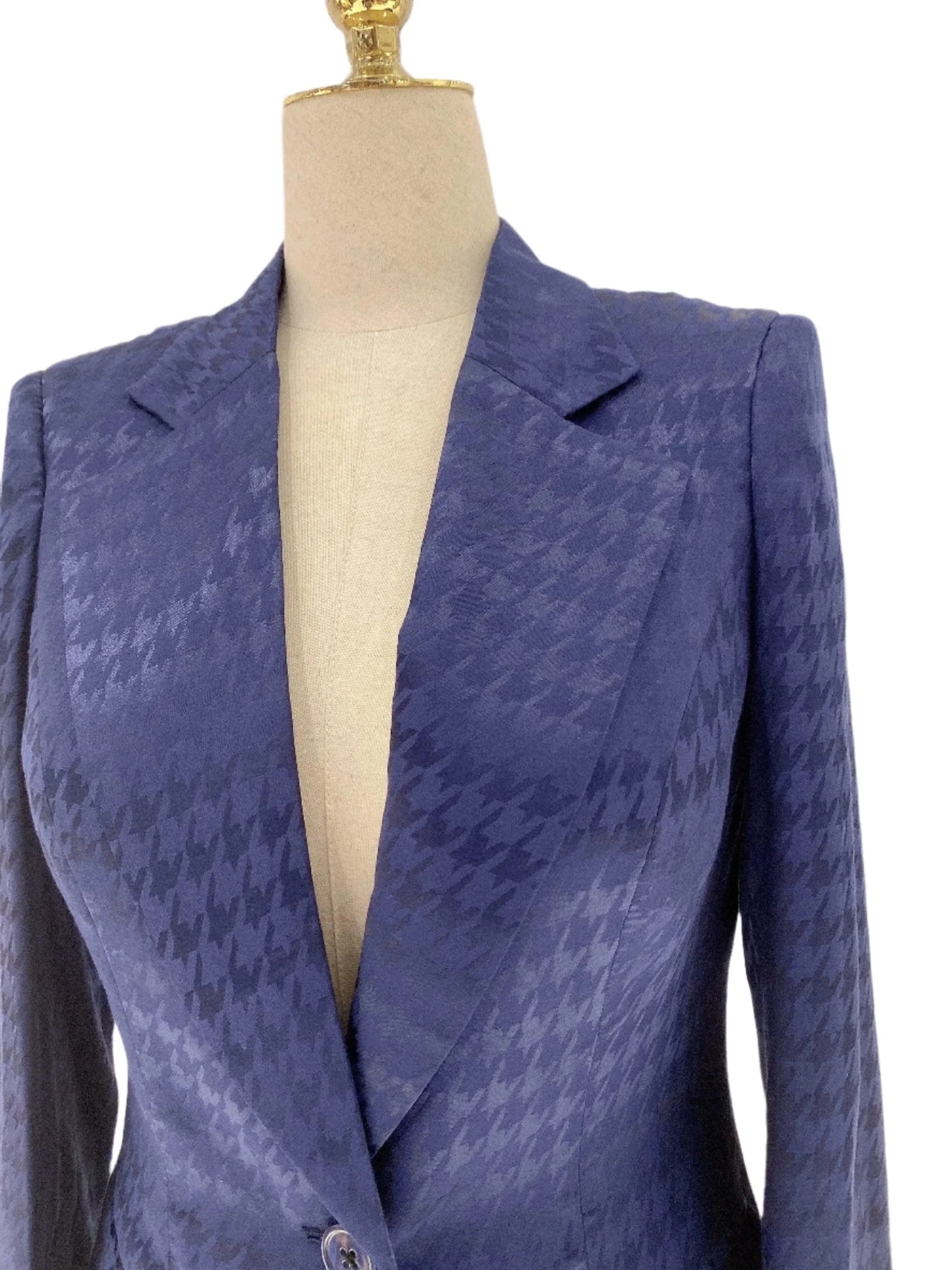 Sapphire Blue Women Pant Suit - Half Sleeve Trouser Suit -Guocali