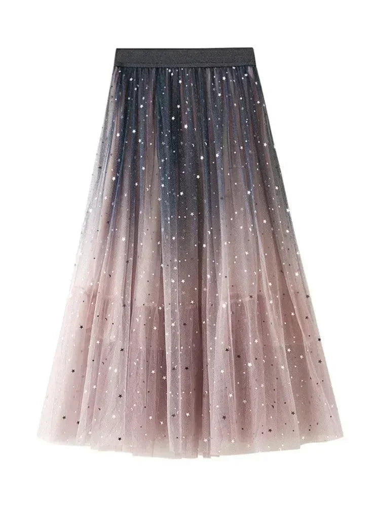 Sequin Skirt Gradient Guocali -Guocali