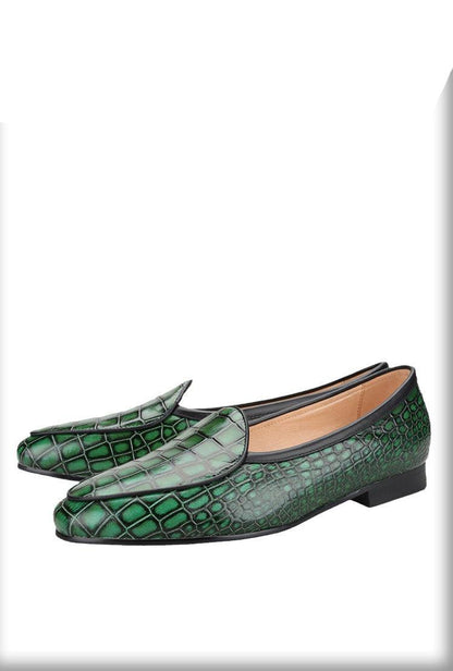 Serpentine Pattern Men Loafers - Men Shoes - Loafer Shoes - Guocali