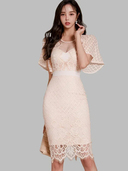 Sexy Elegant Lace Hollow Out Dress -Guocali