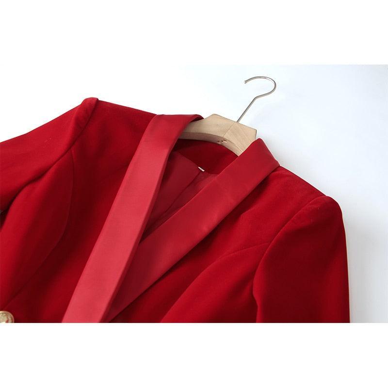 Shawl Collar Velvet Women Blazer Dress - Blazer Dress - Guocali